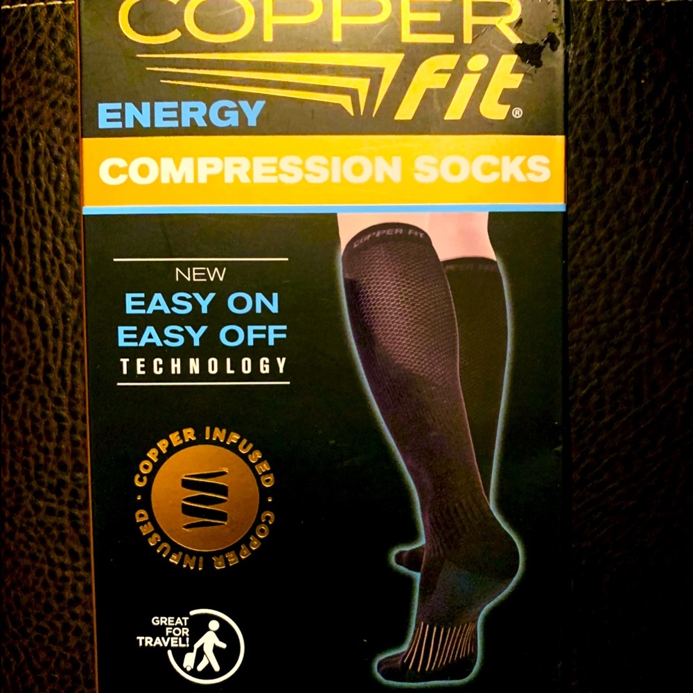 Copper Fit Compression Socks Black Size L/XL NEW
